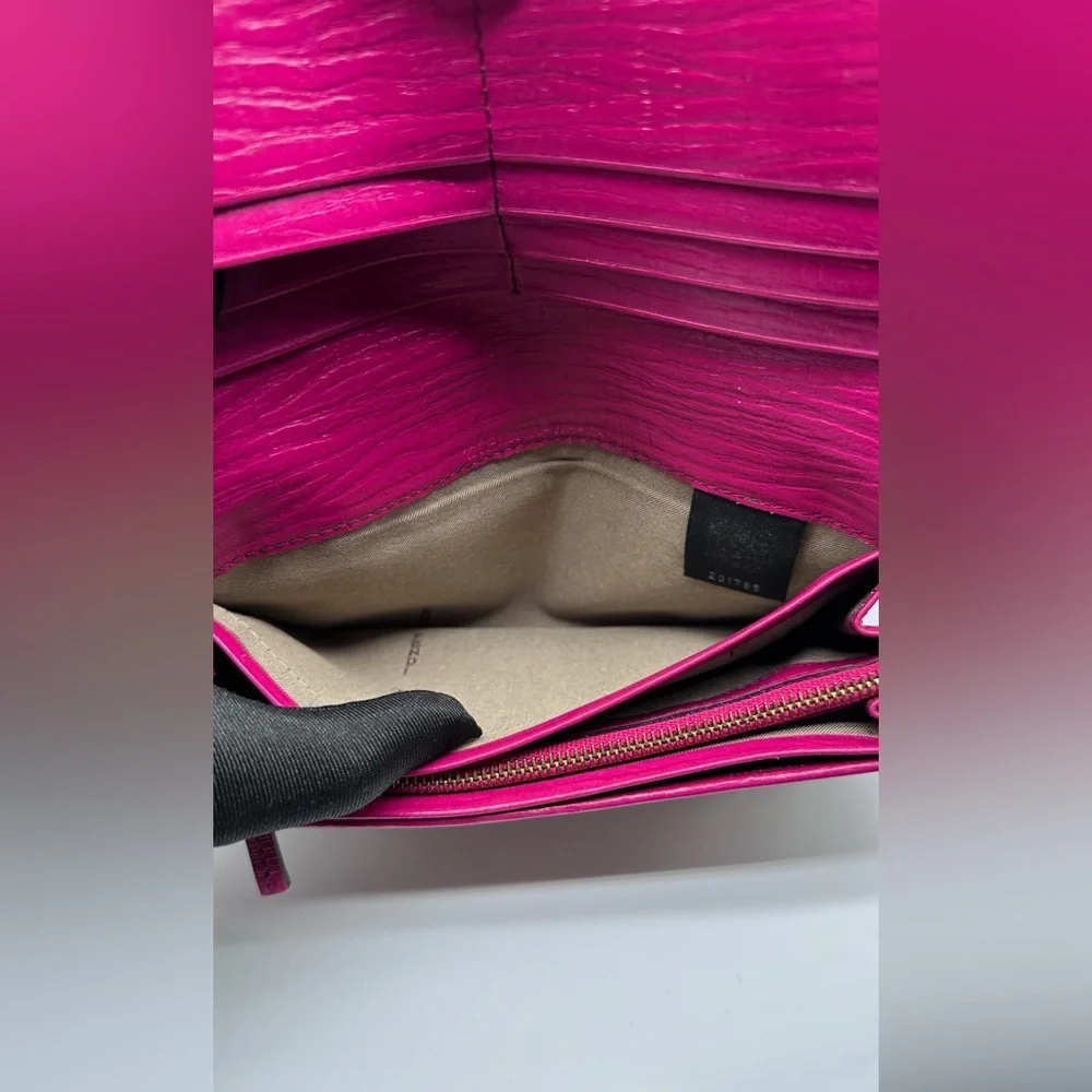 Fendi Zucca Canvas & Leather Continental Wallet - RARE Hot Pink/Monogram - Picture 6 of 10